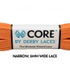 Carrot Orange - 134 inch (340 cm) CORE Shoelace by Derby Laces (NARROW 6MM WIDE LACE)