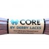 Pink and Periwinkle Stripe 134 inch (340 cm) CORE Shoelace by Derby Laces (NARROW 6MM WIDE LACE)