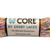Rainbow White - 84 inch (213 cm) CORE Shoelace by Derby Laces (NARROW 6MM WIDE LACE)