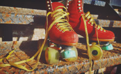 Hoc... Boots Derby Laces Purple Spark Shoelace for Shoes Roller Derby Skates 