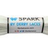 White 120 inch (305 cm) SPARK by Derby Laces Metallic Roller Derby Skate Lace