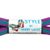 Ombre Purple Teal - 72 inch (183 cm) STYLE Waxed Shoe and Skate Lace by Derby Laces