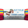 Pan Stripe - 60 inch (152 cm) Pride STYLE Waxed Shoe and Skate Lace by Derby Laces