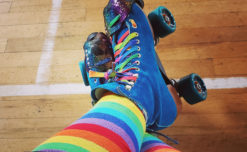 Checkered Color Laces for Roller Skates 72 inches 