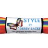 Rainbow Stripe - 108 inch (274 cm) Pride STYLE Waxed Shoe and Skate Lace by Derby Laces